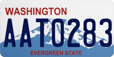 WA license plate AAT0283