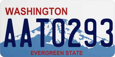 WA license plate AAT0293