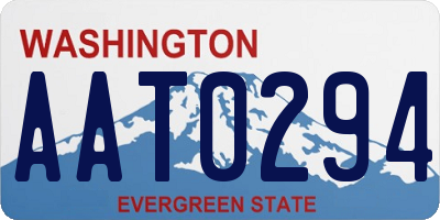 WA license plate AAT0294