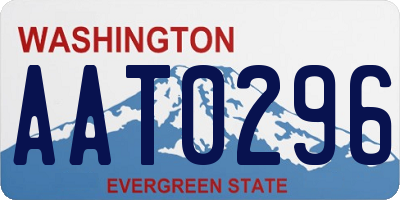 WA license plate AAT0296