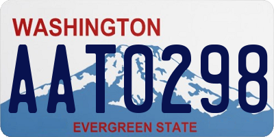 WA license plate AAT0298