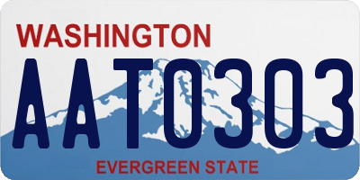 WA license plate AAT0303