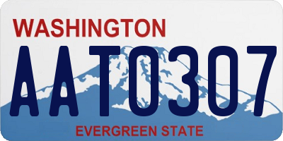 WA license plate AAT0307