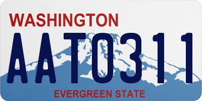 WA license plate AAT0311