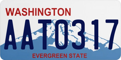 WA license plate AAT0317