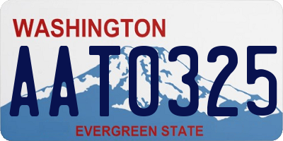 WA license plate AAT0325