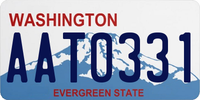 WA license plate AAT0331