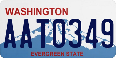 WA license plate AAT0349