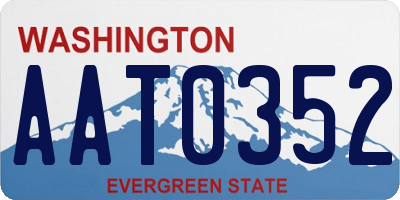 WA license plate AAT0352