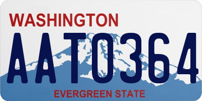 WA license plate AAT0364