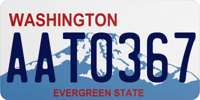 WA license plate AAT0367