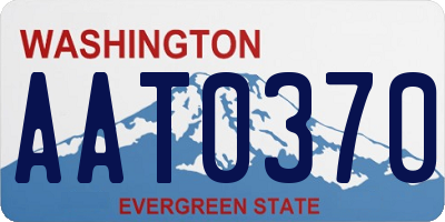 WA license plate AAT0370