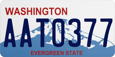 WA license plate AAT0377