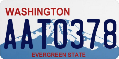 WA license plate AAT0378