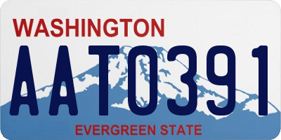 WA license plate AAT0391