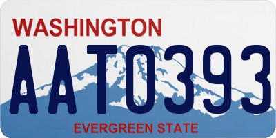 WA license plate AAT0393