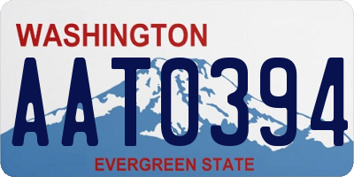 WA license plate AAT0394