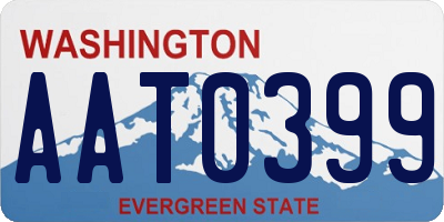 WA license plate AAT0399