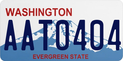 WA license plate AAT0404