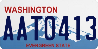 WA license plate AAT0413