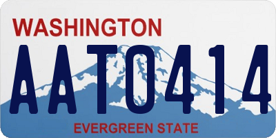 WA license plate AAT0414