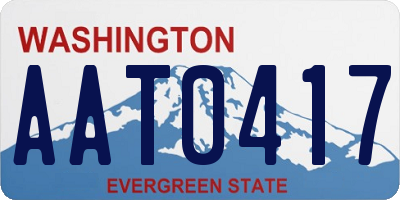 WA license plate AAT0417