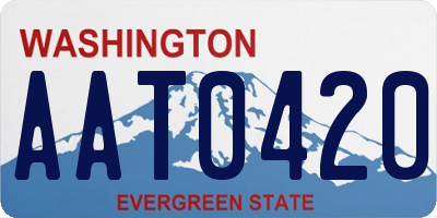 WA license plate AAT0420