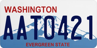 WA license plate AAT0421