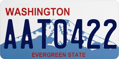 WA license plate AAT0422