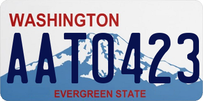 WA license plate AAT0423