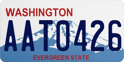 WA license plate AAT0426