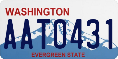 WA license plate AAT0431