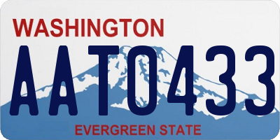 WA license plate AAT0433