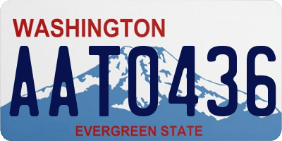 WA license plate AAT0436