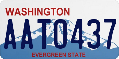 WA license plate AAT0437