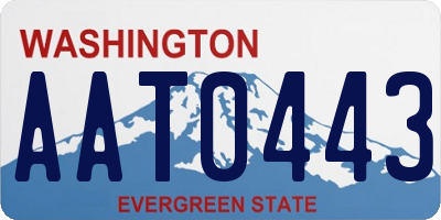 WA license plate AAT0443