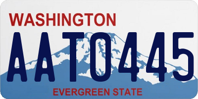 WA license plate AAT0445