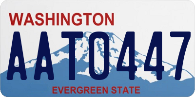 WA license plate AAT0447