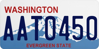 WA license plate AAT0450