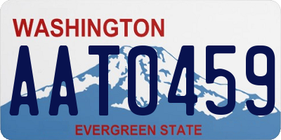 WA license plate AAT0459