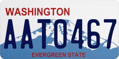 WA license plate AAT0467