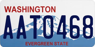 WA license plate AAT0468