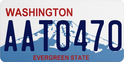 WA license plate AAT0470