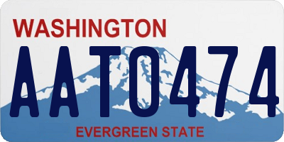 WA license plate AAT0474