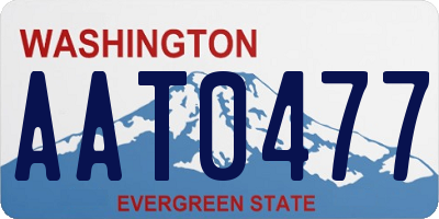 WA license plate AAT0477