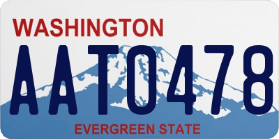 WA license plate AAT0478
