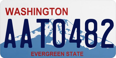 WA license plate AAT0482