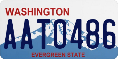 WA license plate AAT0486