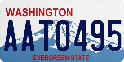 WA license plate AAT0495