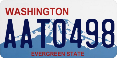 WA license plate AAT0498